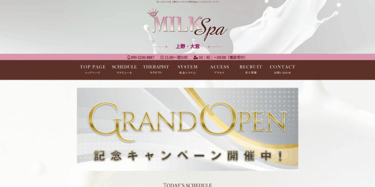 MILK SPA上野店（非風俗）　※閉店