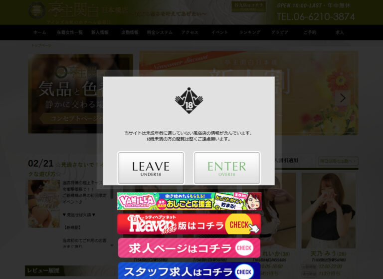 亭主関白 日本橋店 大阪 / ホテヘル